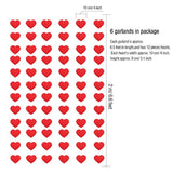 6 Pieces Valentine Heart Garland Banner Red Paper Heart Hanging Mall Window Display Party Decoration Garland Photo Props Backdrop