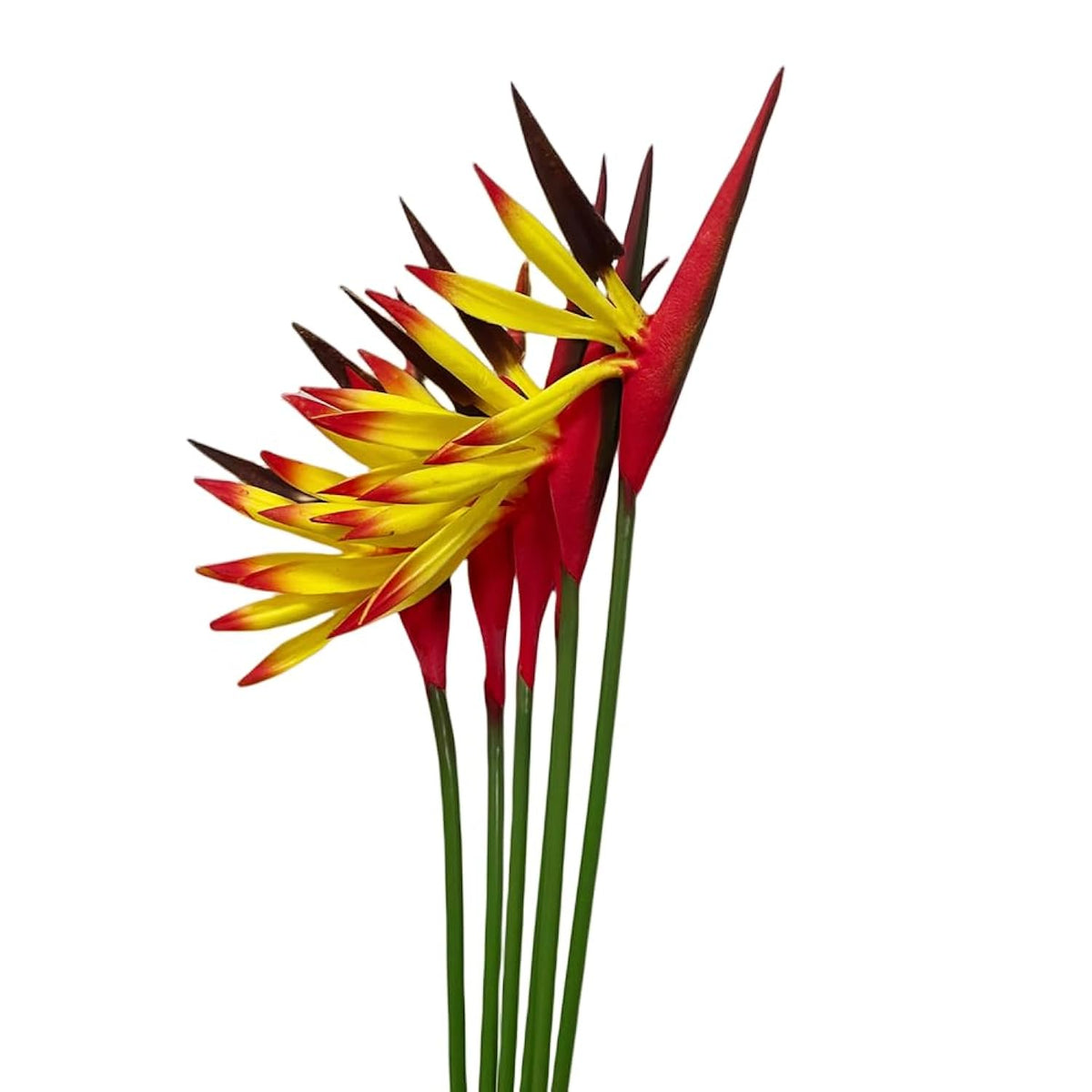 Artificial Flowers 6Pcs Bird Of Paradise 23" Permanent Flower,Strelitzia Tropical Imitation Plant Flower Bouquets For Office Home Party Decorations,Arrangement Potted Plants (Yellow)