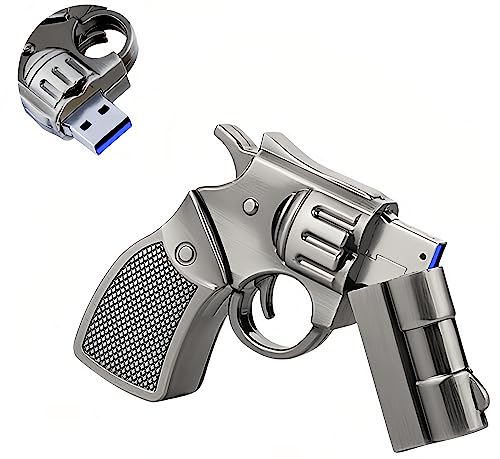 128Gb Metal Revolver Gun Usb 3.0 Flash Drive Livid