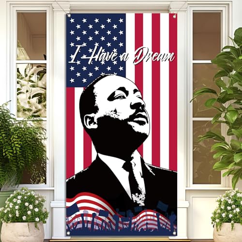 I Have A Dream Door Cover Martin Luther King Jr. Day Decorations Black History Month MLK Day School Classroom Office Door Decor