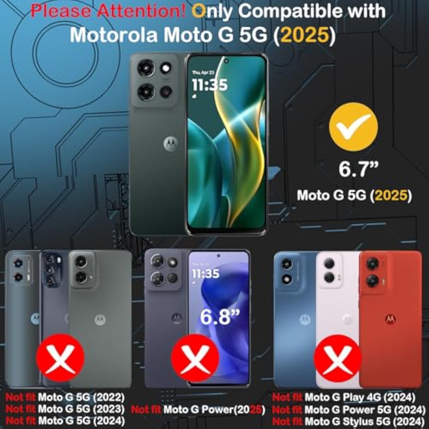 Compatible With Motorola Moto G 5G 2025 Case With Hd Screen Protector Heavy Duty Rugged Full-Body Shockproof Protection, Mint Green