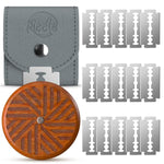 Ufo Wooden Bread Lame Slashing Tool, Dough Scoring Knife With 15 Razor Blades And Storage Cover (Rose Wood)