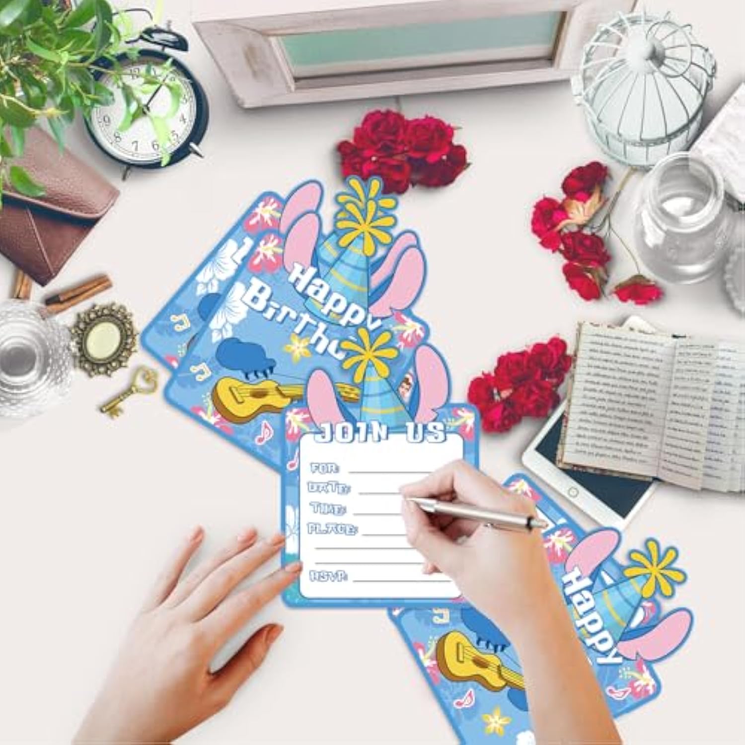 20Pcs Cartoon Invitation Card Party Decorations For Invitation Card Baby Shower Birthday Party Decorations