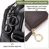 20Pcs 5 Colors Zipper Pull Replacement, Round Ring Shape Geometric Cir