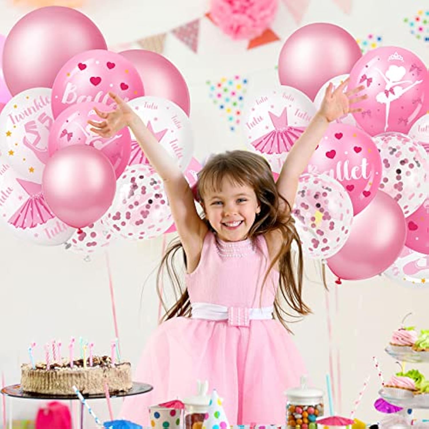 50 Pcs Ballerina Birthday Party Supplies Ballerina Tablecloths Ballet