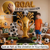 Soccer Ball Balloons & Trophy Set - 59 Inch Large Foil Balloons Balls and Trophies, Soccer Party Decorations for World Cup Soccer Events, 2026 Championship Birthday Supplies for Fans
