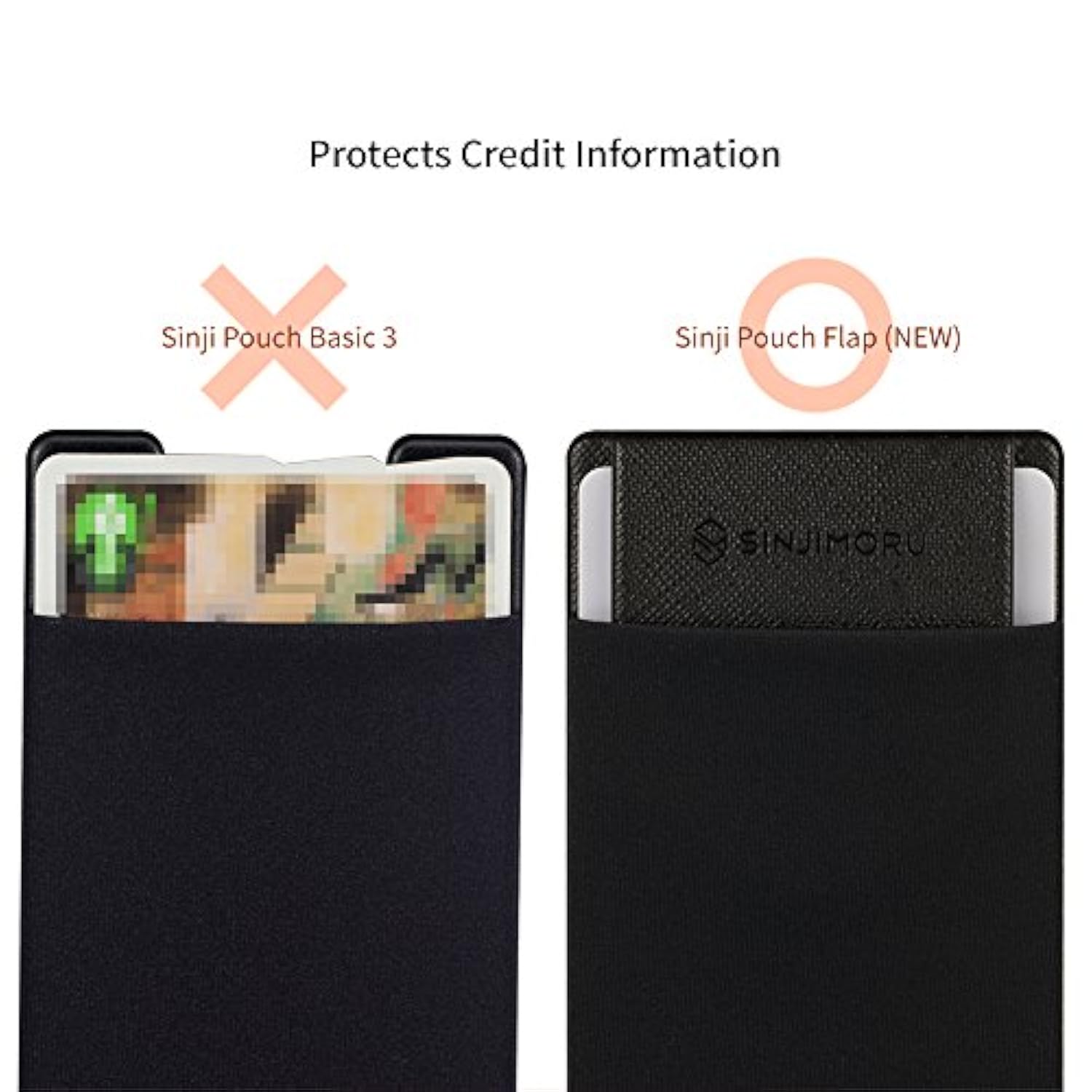 Secure Stretchy Fabric Phone Wallet, Stick-On Card Holder for iPhone & Android