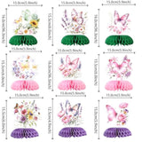 9 Pcs Butterfly Honeycomb Centerpieces Butterfly Birthday Party Decorations For Tables Spring Flowers Honeycomb Table Centerpieces For Spring Theme Baby Shower Wedding Birthday Party Supplies