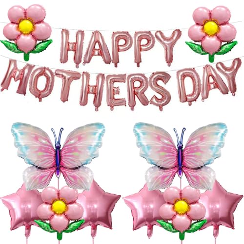 Happy Mother's Day Balloons Mothers Day Banner Set for Party Decoration Supplies