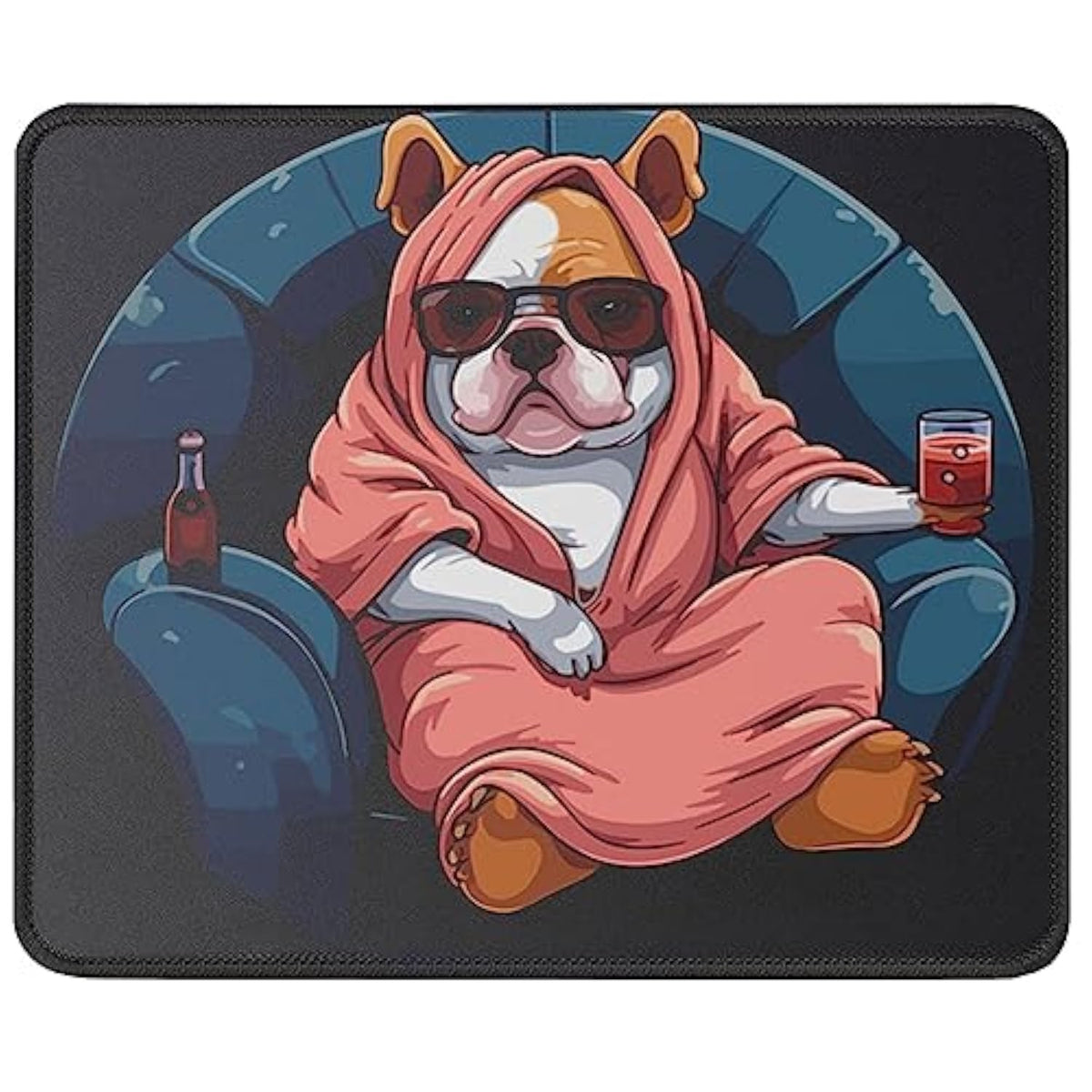 Funny Dog On Sofa Computers Laptop Mouse Pad - Gaming 9.5 X 7.8 Inch Mouse Mat For Dog Owner Dog Mother Gifts