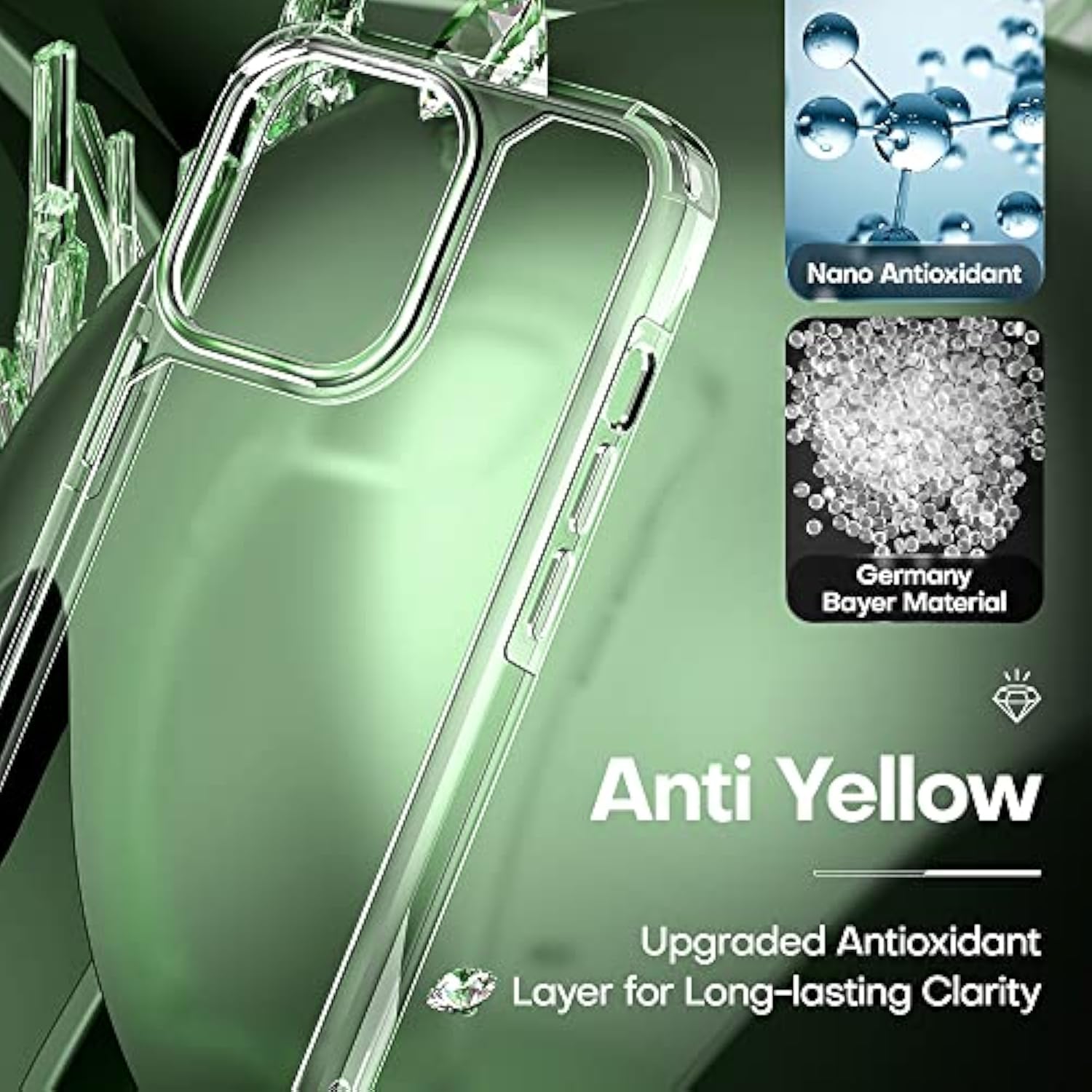 3 In 1 For Iphone 13 Pro Max Case Clear, With 2X Screen Protector, [Not Yellowing][-Grade Drop Protection] Slim Shockproof Phone Case For Iphone 13 Pro Max 6.7 Inch