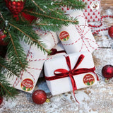 500 Pcs 1.5 Inch Merry Christmas Stickers Roll Christmas Labels For Gift Packing, Cards, Envelopes, Party Supplies (Christmas Tree 2)