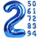 Navy Blue 2 Balloon, Number Balloon 40 Inch, Two Number Birthday Decorations, Second 2Nd Birthday Party Supplies, Number 2