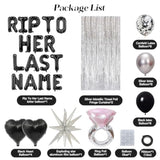 49 Pcs Bachelorette Party Decorations Rip To Her Last Name Balloon Banner Rip Single Life Bachelorette Party Supplies