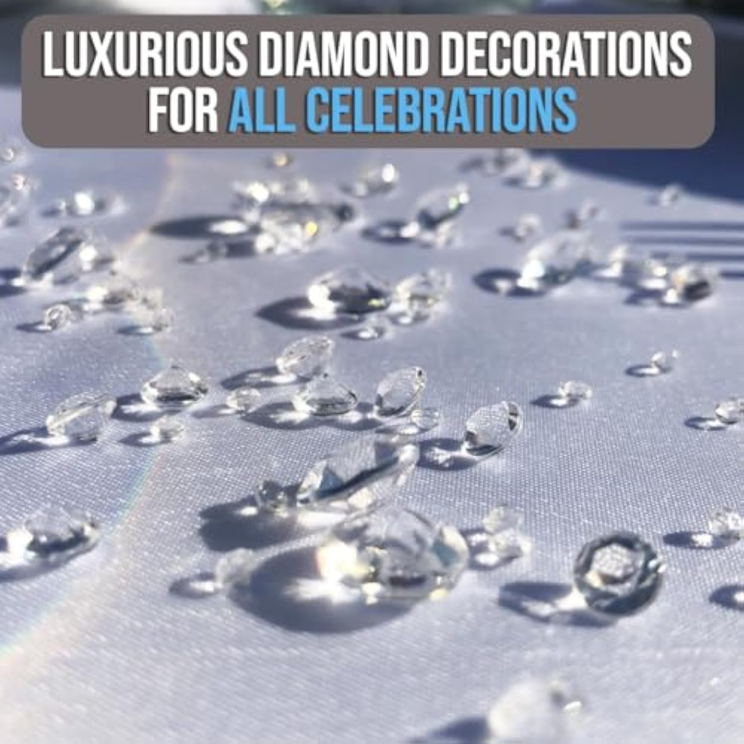 Luxury Crystal-Clear Party Decorations; Sparkling Scatter Gems & Vase Filler For Elegant Wedding Centerpiece Table Decor