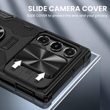 Galaxy S22 Ultra Case with Slide Camera Cover & Kickstand, Black