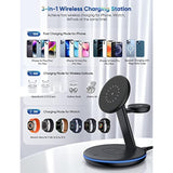 3 In 1 Charging Station For Apple Devices,Fast Mag-Safe Charger Stand,Magnetic Wireless Charger For Iphone 16 15 14 13 12 Series & Apple Watch 10 9 8 7 6 5 4 3 2 Se & Airpods 4 3 2 Pro