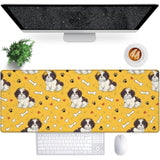 Cute Dog Gaming Mouse Pad, 31.5"×11.8" Extended Desktop Puppy Mouse Pads For Keyboard Laptop Computer, Large Desk Mat With Stitched Edges For Work Office Desk Decor (Funny Shih Tzu)