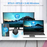 Large Bluetooth Wireless Mouse, 3 Modes Bluetooth 5.0&3.0 Mouse, X-31 Large Mo
