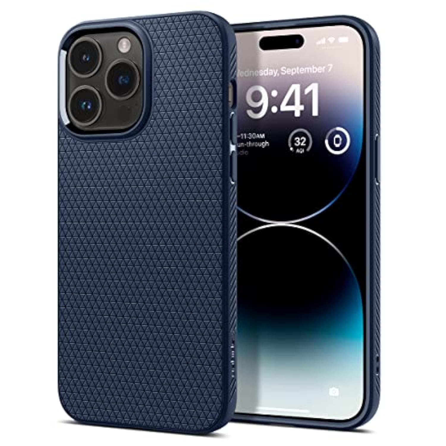 Spigen Liquid Air Designed for iPhone 14 Pro Case (2022) [Military-Grade Protection] - Navy Blue