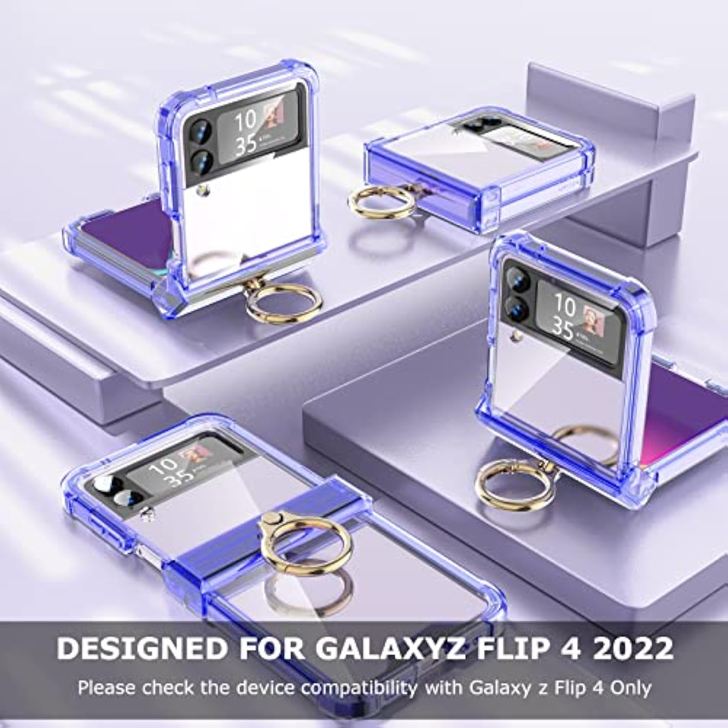 Hinge Protection Clear Samsung Flip 4 Case