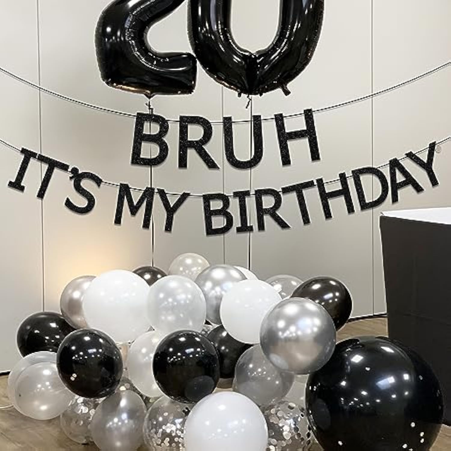 Bruh It’S My Birthday Decorations, Black Bruh It’S My Birthday Banner, Preteen And Teen Boy Bday Party Supplies