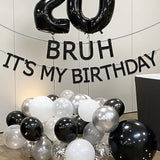 Bruh It’S My Birthday Decorations, Black Bruh It’S My Birthday Banner, Preteen And Teen Boy Bday Party Supplies