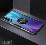 Clear Case for Huawei P30 Lite with Ring Holder,Slim Fit Case Transparent Hard PC Cover Huawei P30 Lite Case with Metal Plate for Magnetic Car Phone