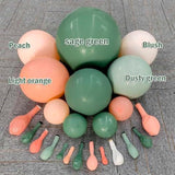 Sage Green & Peach Balloon Arch Kit: Baby Shower, Wedding Decor