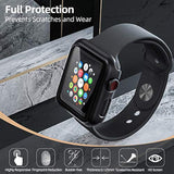 Compatible For Apple Watch Series 2 / Series 3 Case With Screen Protector 42Mm Accessories Slim Guard Thin Bumper Full Coverage Matte Hard Cover Defense Edge For Iwatch Women Men Gps (Black)