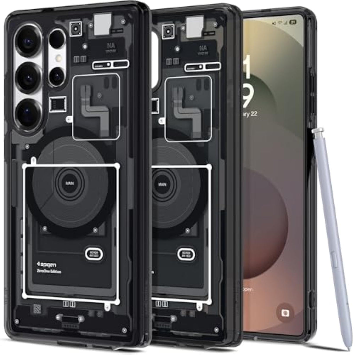 Spigen Ultra Hybrid MagFit Designed for Galaxy S25 Ultra Case [Qi2 Certified/Magnet for Galaxy] (2025) - Zero One Black