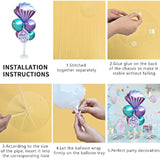 Mermaid Table Centerpiece Balloons Stand Kit 2 Sets With 2 Sea Shells Foil Balloons 14 Purple Blue Latex Balloons For Birthday Beach Mermaid Theme Sea Theme Party Mermaid Birthday Decorations