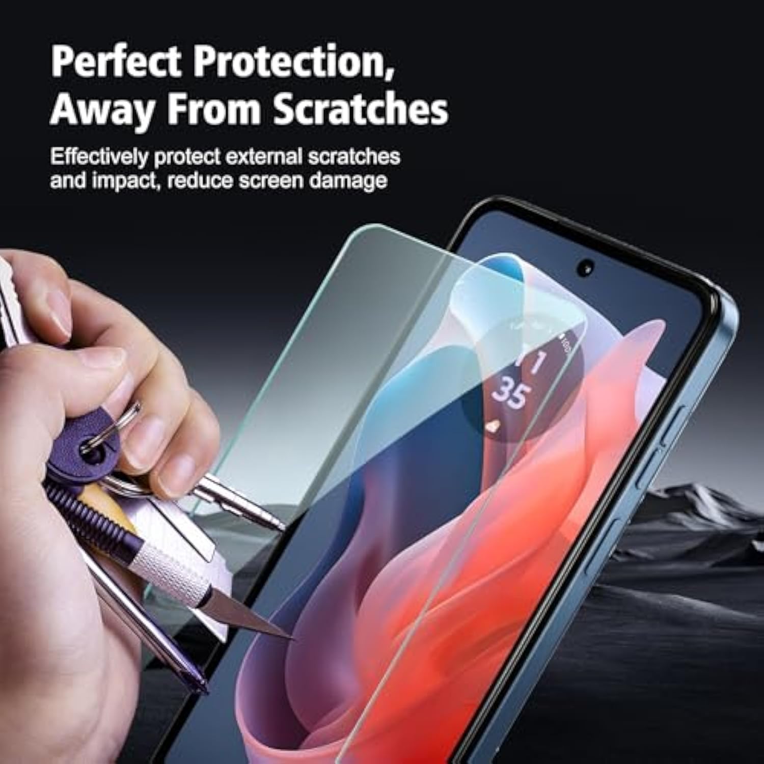 3 Pack For Motorola Moto G Play 2024 Screen Protector Tempered Glass, Protection Film 9H Hardness, Scratch Resistant, Case Friendly