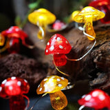 Mushroom Décor Fairy String Lights-3D Mushroom Lights Usb Plug In Or Battery Operated 7Ft 20 Led With Timer And Dimmer-