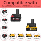 Battery Adapter, Compatible For Dewalt 18V-20V & For Milwaukee Milwaukee M18 18V Batteries, Convert To Craftsman19.2 Volt Battery, Use For Craftsman 19.2V Nickel Power Tools