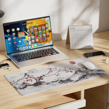 Large Sakura Mouse Pad, White Japanese Cherry Blossom Desk Mat,Extended Non-Slip Keyboard Mouse Pad Waterproof Office Desk Pad 23.6" X 11.8" Anime Mouse Pads Desktop Protector For Office And Home