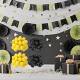 80Pcs 10-Inch Black Yellow Balloons for Sunflower Party Decorations
