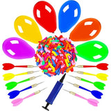 Dart Balloon Game Set Includes 500 Balloons & 10 Darts Plus Pump - Exciting Outdoor Game For Adults, Best Carnival, Birthday Party & Backyard Fun