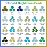 4mm Glass Beads Kit: 2800+ Blue & Green Jade Beads for DIY Crafts
