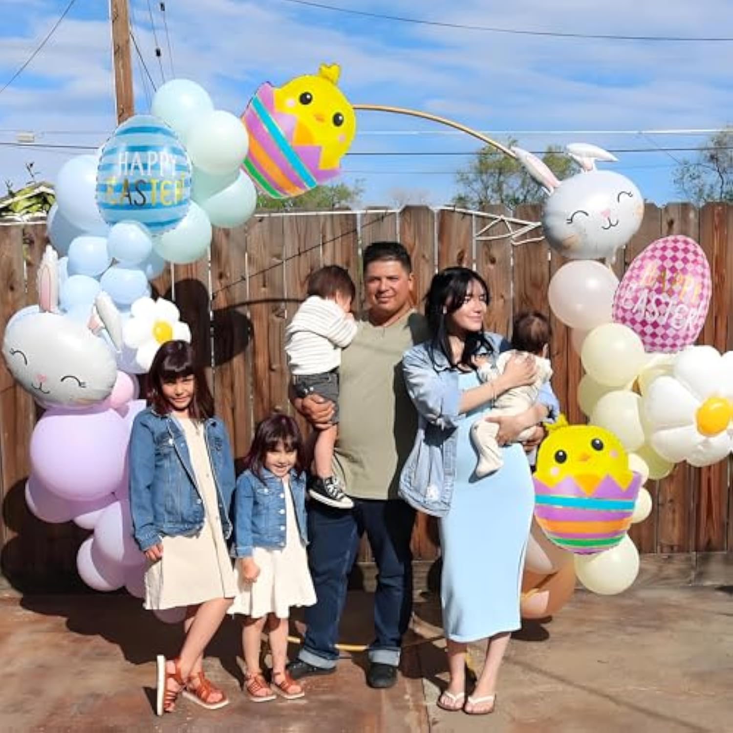 6Pcs Easter Bunny Balloons, Chick Balloons, Rabbit Head Foil Myla Balloons With Easter Eggs Balloons For Easter Party Decorations, Baby Shower, Spring Celebration Arch Decorations