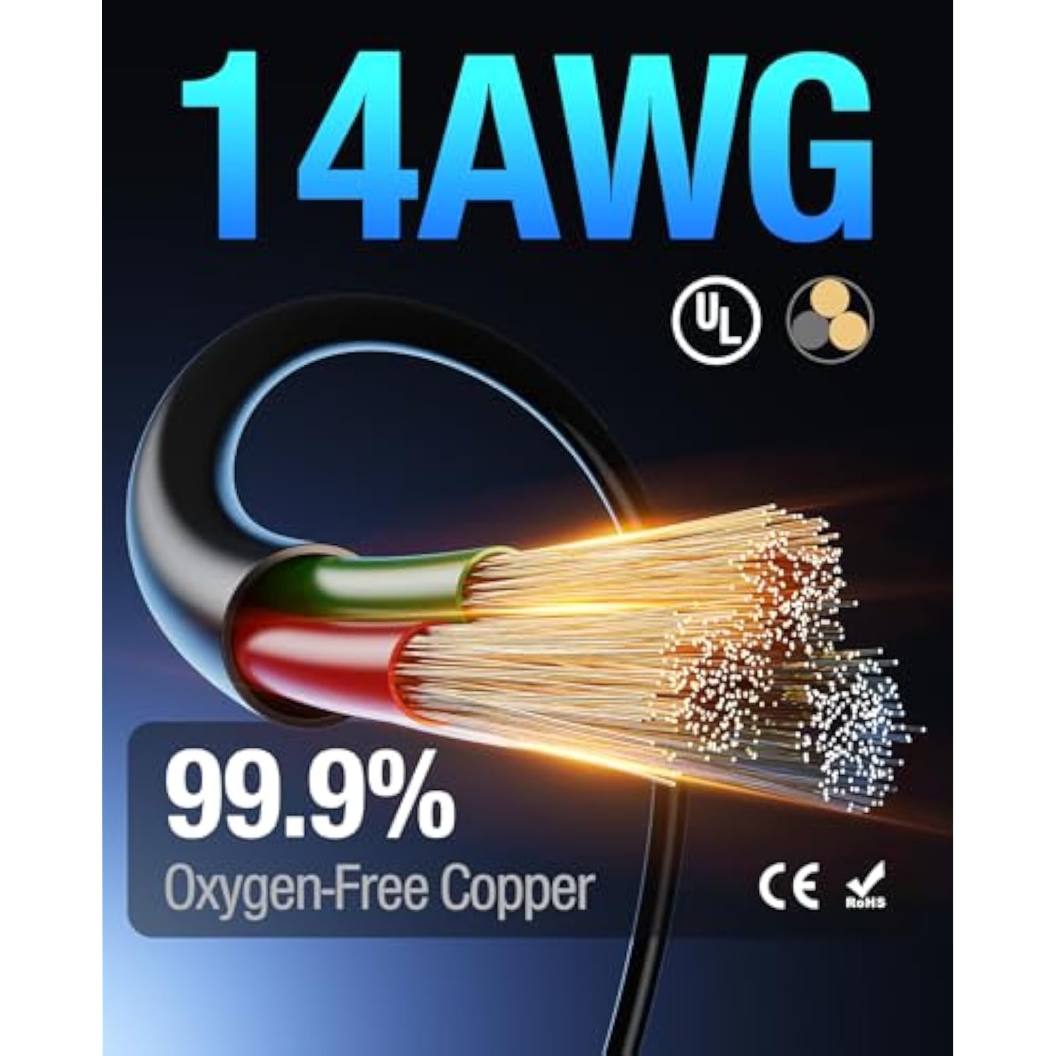 Heavy-Duty Power Station Fast Charging Cable, 14Awg 125V 15A Ac Power Cord For Jackery Explorer 3000/2000/1500/1000 Pro, Ecoflow Delta/River, Bluetti Eb3A; Anker 757/767, Segway Cube, Dji Etc. (6Ft)