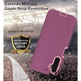 Compatible With Samsung Galaxy A14 5G Case With Hd Screen Protector, Heavy Duty Shockproof & Dropproof 3-Layer Cover Phone Case For Samsung A14,Winered Pink