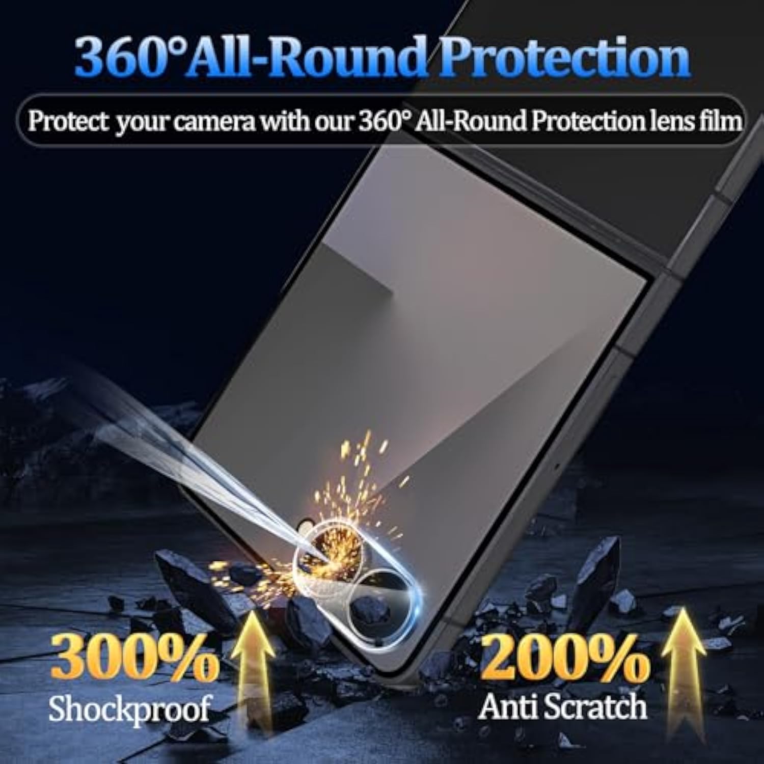 3 Pack For Samsung Galaxy Z Flip 7 Camera Lens Protector, [Strong Adsorption] Ultra-Thin Hd Clear Lens Cover, Individual Anti Scratch Tempered Glass Camera Screen Protector For Z Flip 7 2025