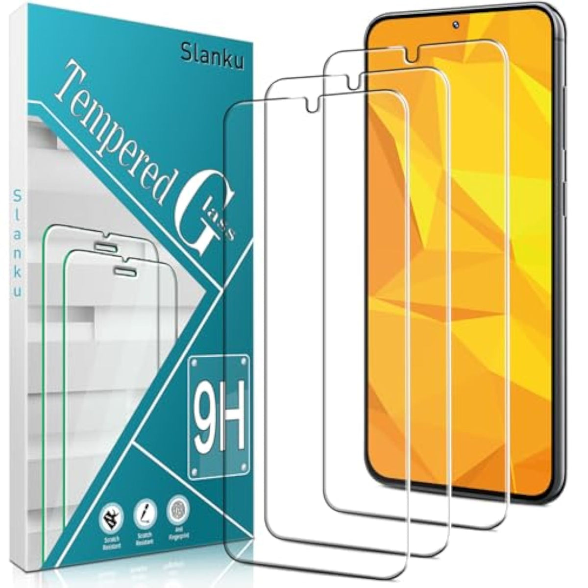 [3 Pack Screen Protector For Samsung Galaxy S25 Plus Tempered Glass Film, Anti Scratch, Hd Clear, Case Friendly, Touch Sensitive, Bubble-Free