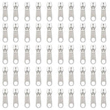 50Pcs Silver Pulls For #3 Nylon Coil Zippers Silver Zipper Sliders For