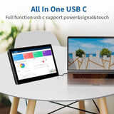 Portable Monitor Touchscreen,8.9 Inch Small Monitor For Computer| 1920 * 1200 |16:10|450Nits|Optical Bonding| Hdmi/Usb-C Port|Mini Display For Raspberry Pi Laptop Mini Pc Mac