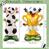 Soccer & Trophy Foil Balloons, 2Pack Soccer Party Decorations