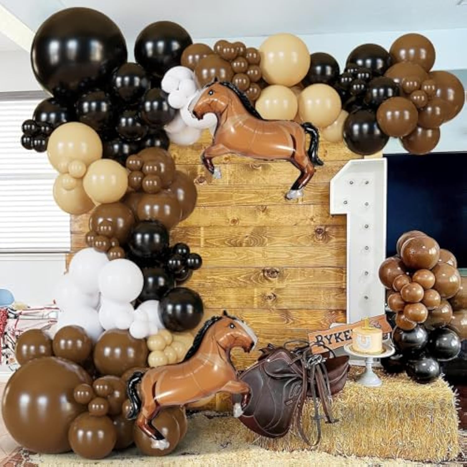 137pcs Western Balloon Garland Kit – Cowboy & Horse Theme for Rodeo, Farm and Country Parties