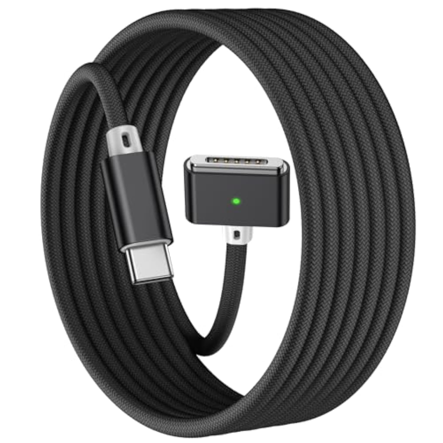 140W Usb-C To Magnetic 3 Cable (6.6Ft,Black) Fit For Macbook Air Charger Mag-Safe Gen 3 Port, Magnetic Safe 3 Cable Fit For 2024 Macbook Pro 14” 16" M4, 2023 Mac-Book Air 13“ 15" M3 & More