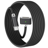 140W Usb-C To Magnetic 3 Cable (6.6Ft,Black) Fit For Macbook Air Charger Mag-Safe Gen 3 Port, Magnetic Safe 3 Cable Fit For 2024 Macbook Pro 14” 16" M4, 2023 Mac-Book Air 13“ 15" M3 & More